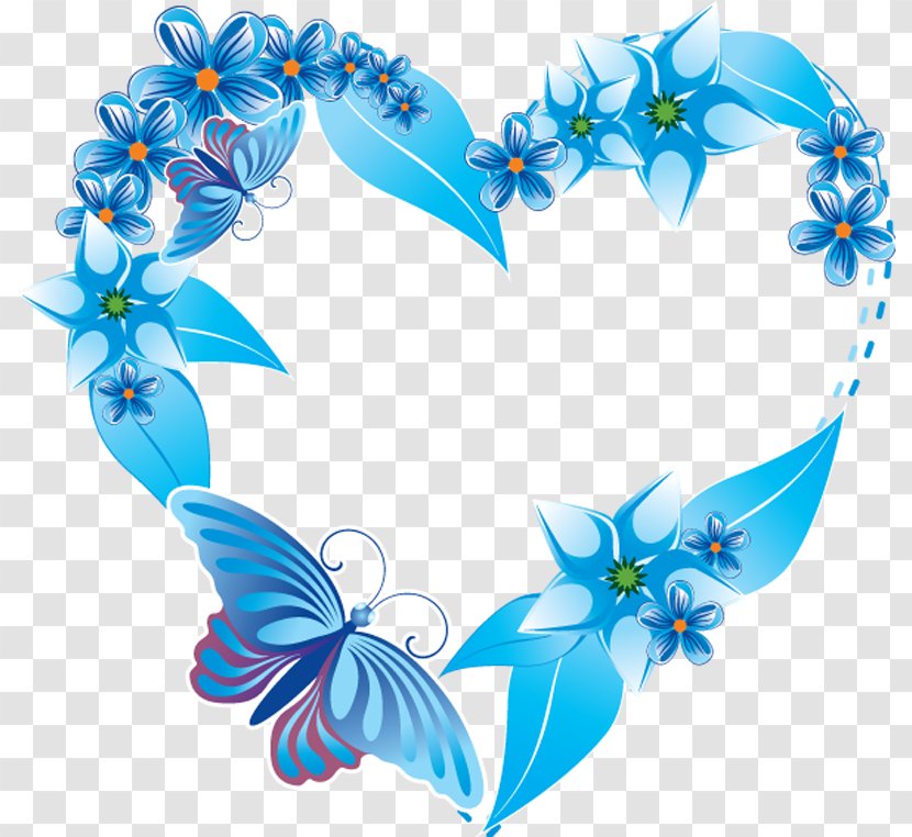 Heart Flower Blue Garden Roses Clip Art Transparent PNG