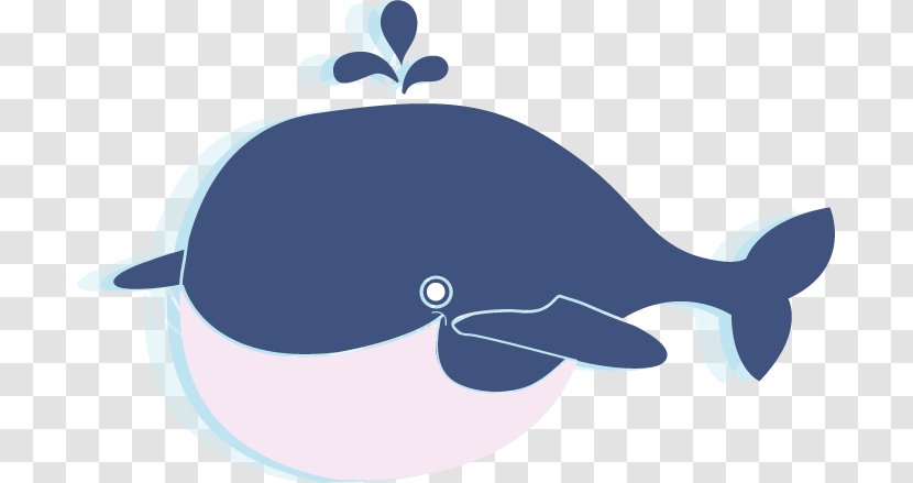Blue Whale Sticker Illustration - Mammal - Vector Cartoon Transparent PNG