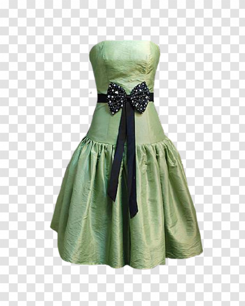 Cocktail Dress Evening Gown Fashion - Frame - Green Bow Transparent PNG