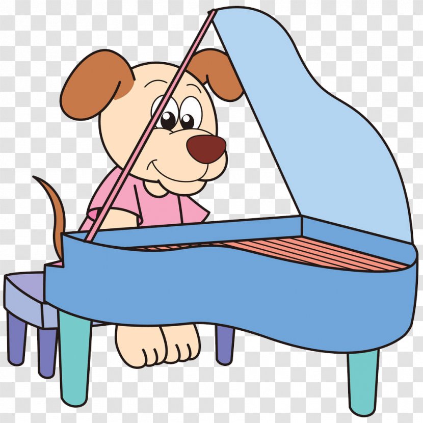 Dog Piano Royalty-free Clip Art - Silhouette - The Puppy Plays Transparent PNG