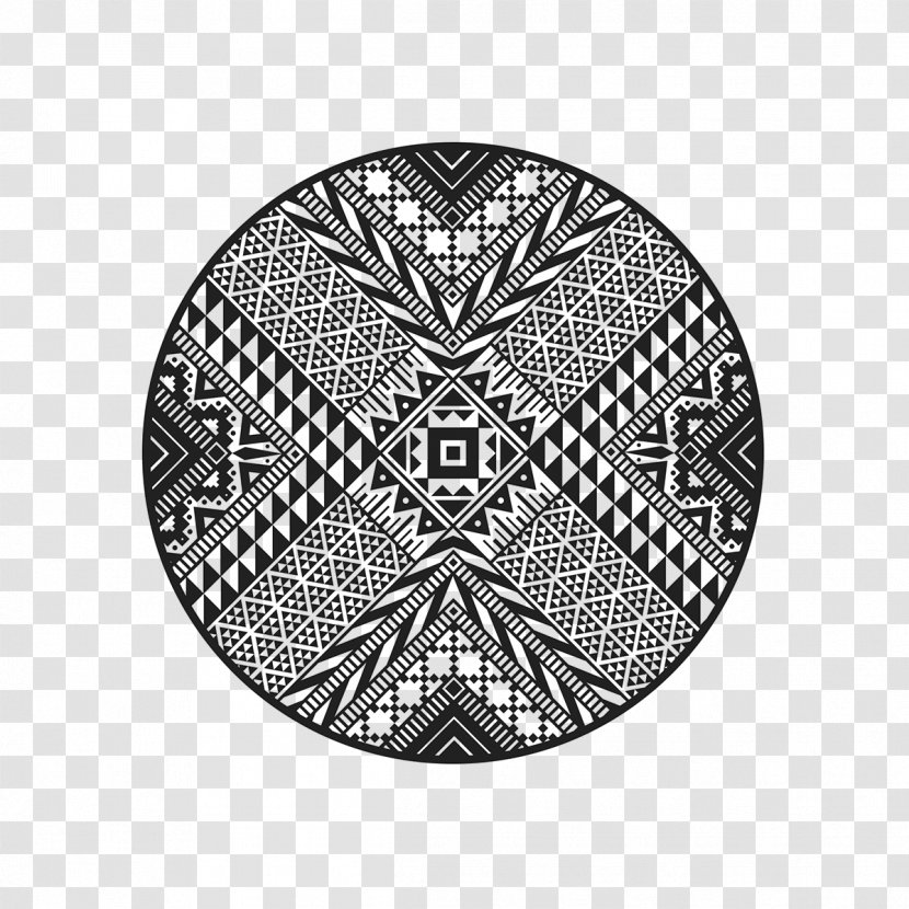 Mandala Symbol Pattern - Monochrome Transparent PNG