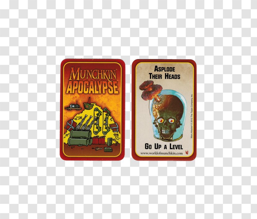 Munchkin Mars Attacks Collectable Trading Cards Collectible Card Game Topps - Label - AttackS! Transparent PNG