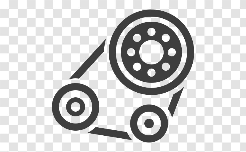 Engine Parts - Black And White - Wheel Transparent PNG