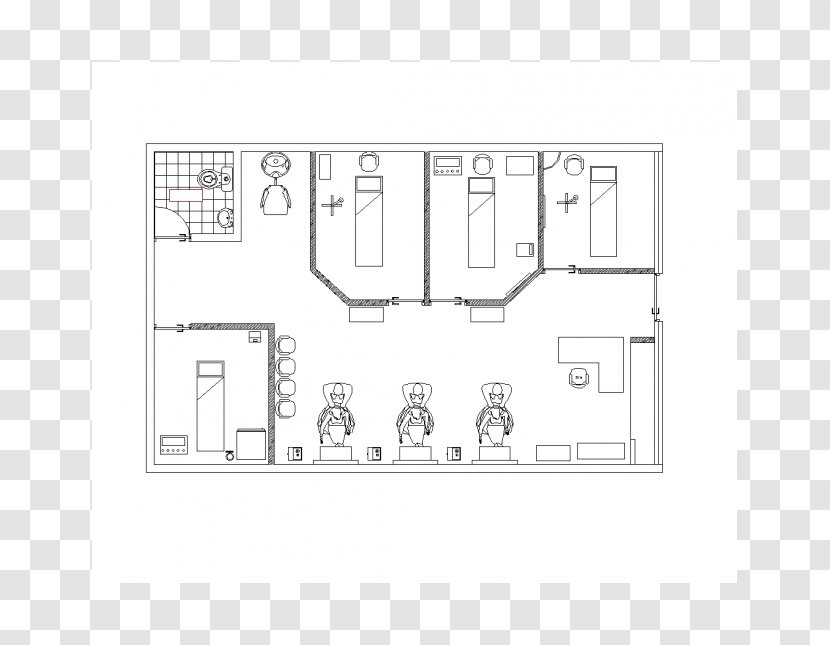 Beauty Parlour Computer-aided Design Floor Plan Barber - Structure Transparent PNG