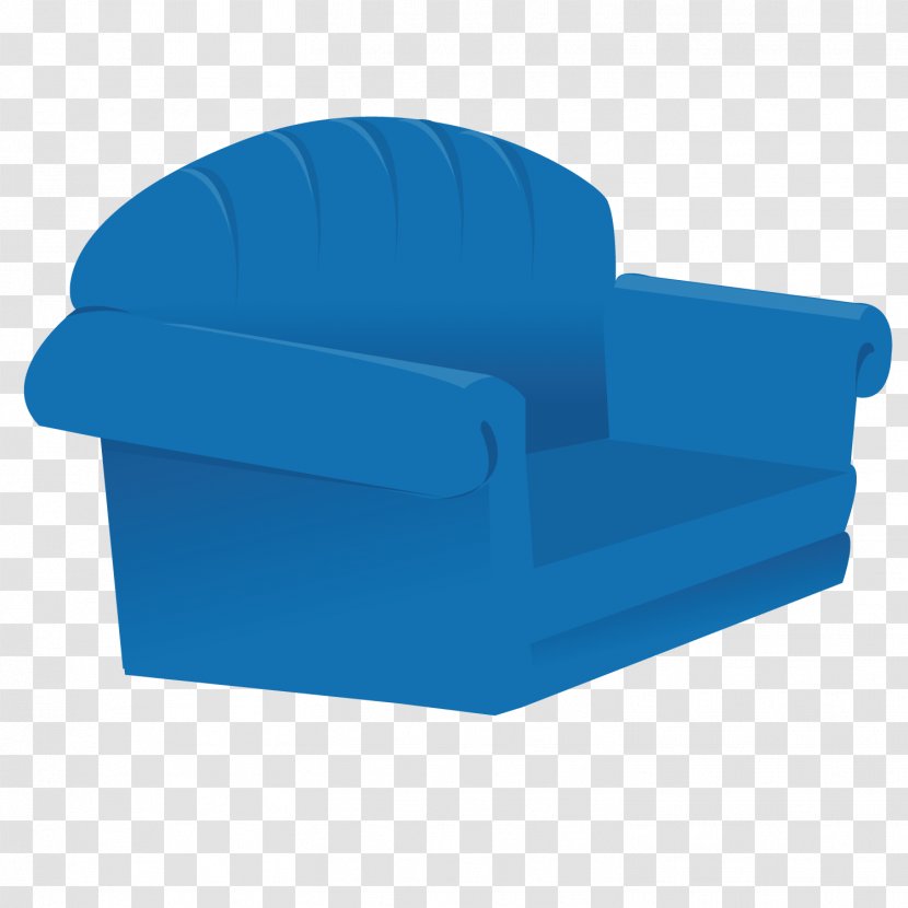 Chair Couch Angle - Blue Sofa Transparent PNG