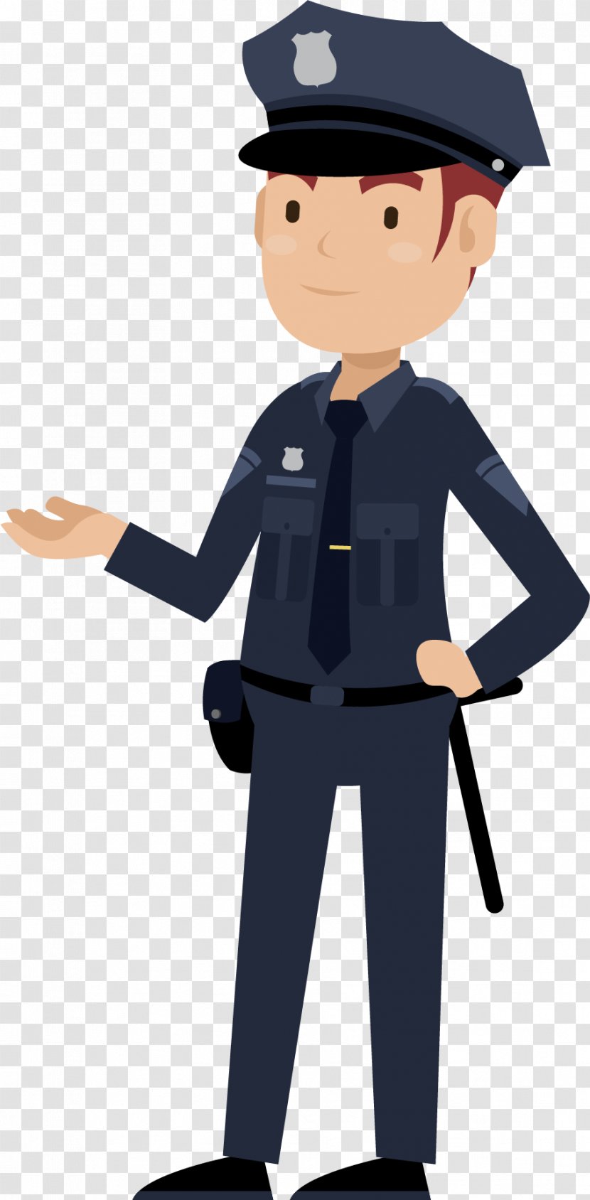 Cartoon Police Officer Public Security Crime - Gentleman Transparent PNG