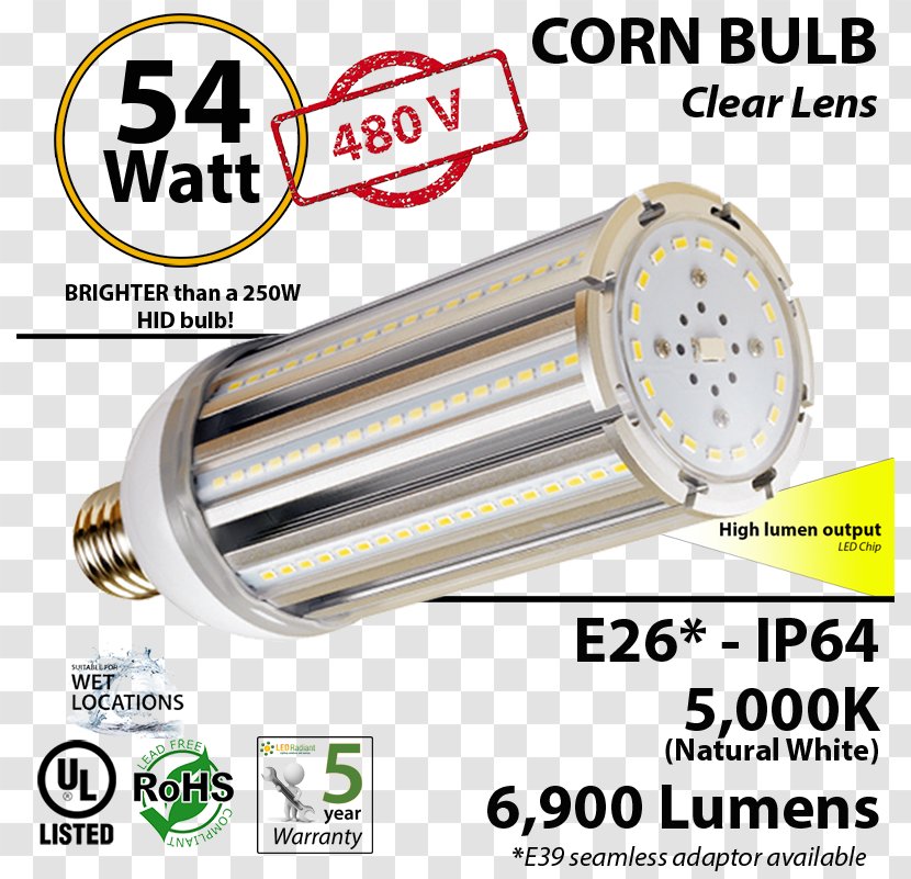Incandescent Light Bulb LED Lamp Halogen Light-emitting Diode - Incandescence - Luminous Efficiency Transparent PNG