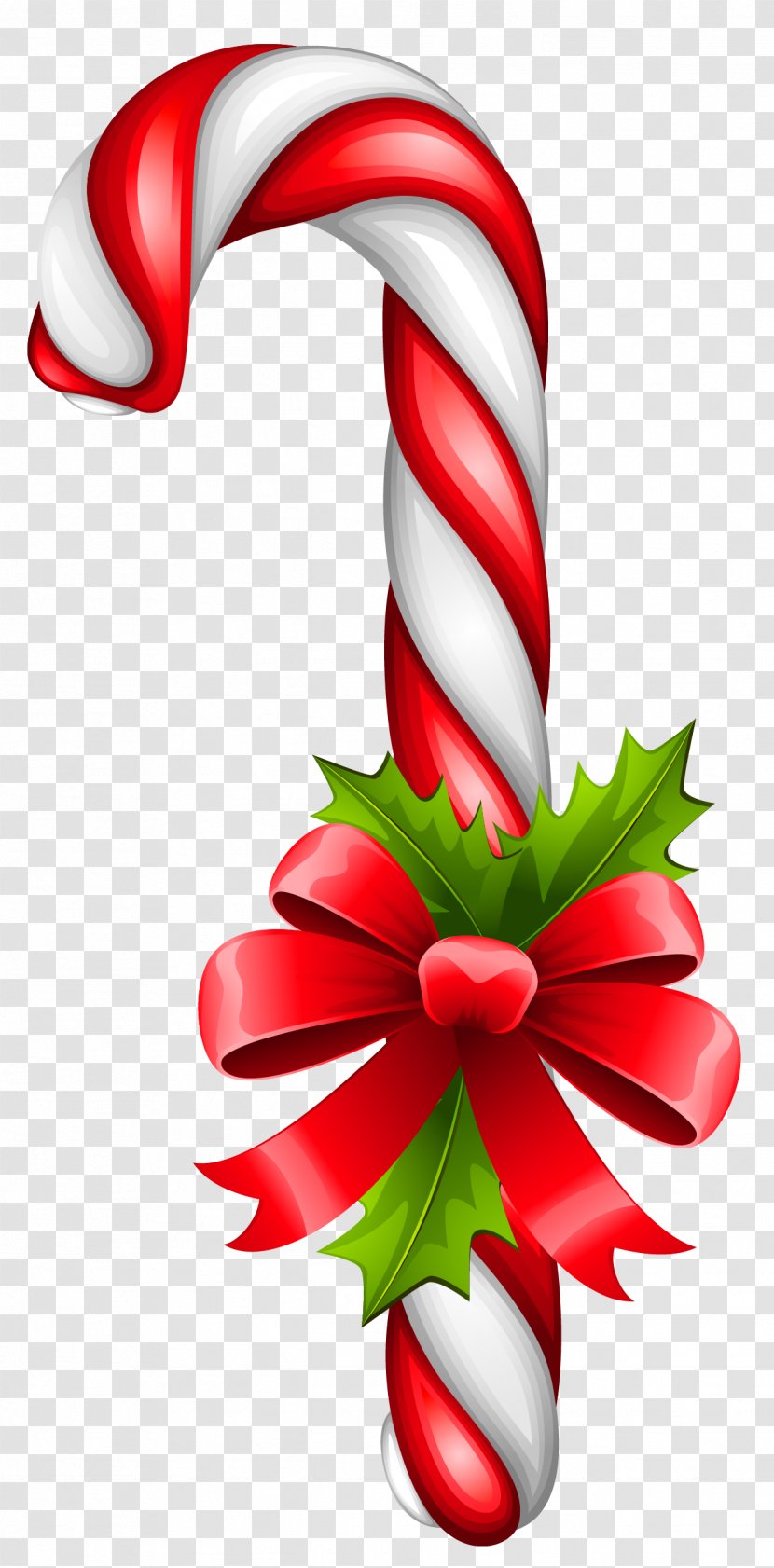 Candy Cane Christmas Stick - Ornament - Transparent Clipart Transparent PNG