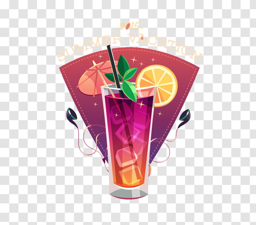Cocktail Juice Poster Summer - Fruit - Vector Transparent PNG