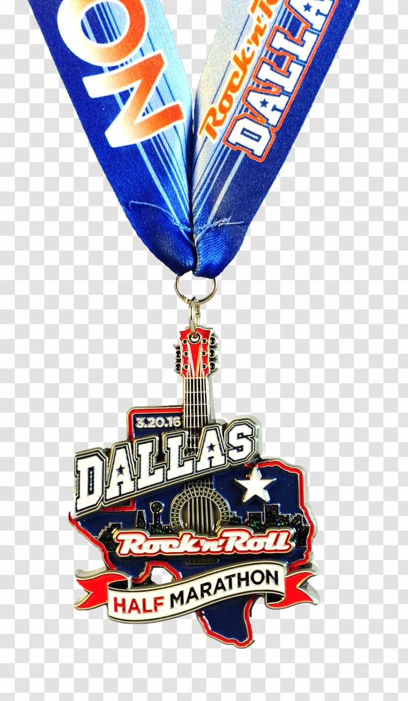 2016 Rock 'n' Roll Dallas Marathon Series Medal - Running Transparent PNG