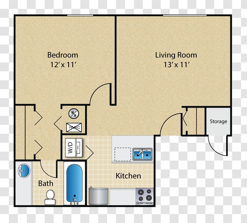 Villages Of Bent Tree Apartment Bedroom Floor Plan Bathroom - Area Transparent PNG