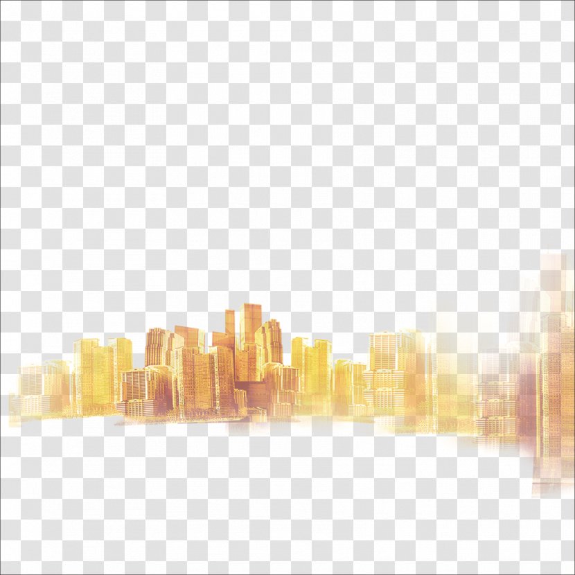 Yellow Pattern - Golden City Transparent PNG