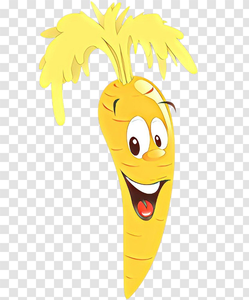 Cartoon Yellow Banana Family Plant - Smile - Smiley Transparent PNG