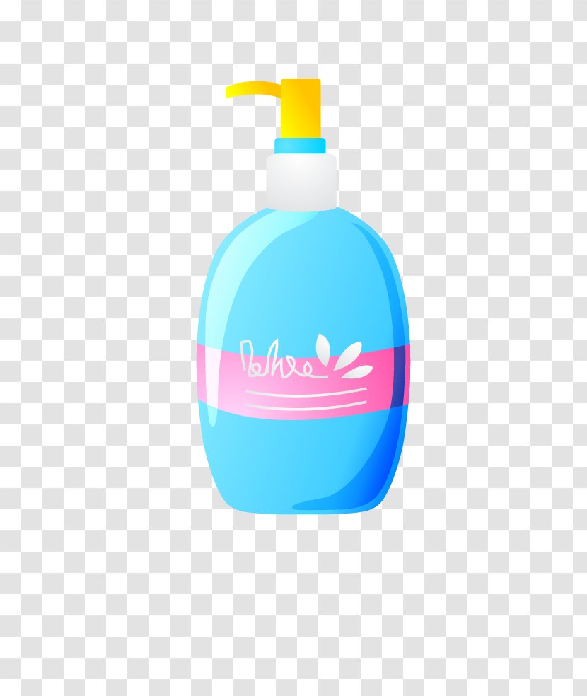 Shampoo Bottle - Plastic - Blue Transparent PNG