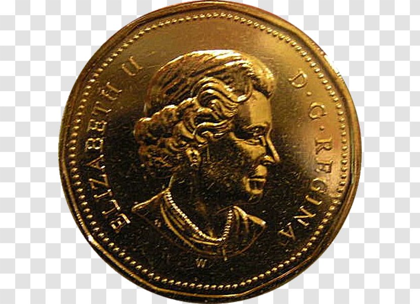 Canada Dollar Coin Loonie Canadian - Nickel - Bills Transparent PNG