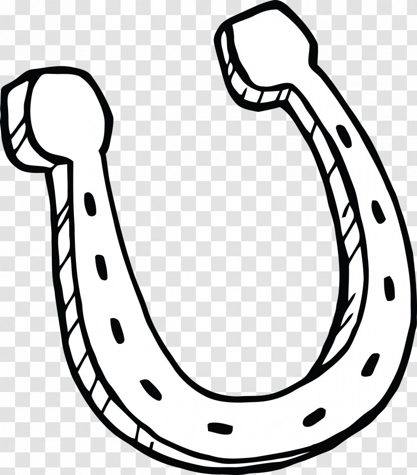 Horseshoe Coloring Book Luck Clip Art - Horse Transparent PNG