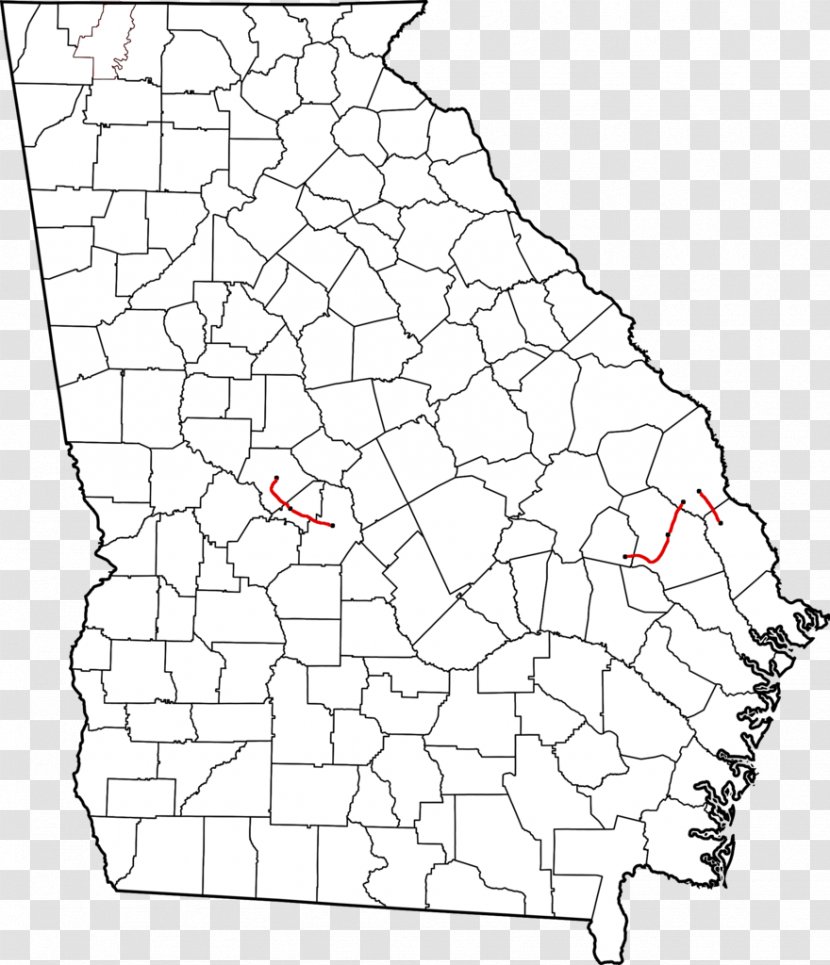Lamar County Upson Bryan County, Georgia Lincoln Charlton - Route Transparent PNG