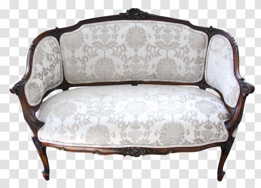 Loveseat Couch Chair Antique - Furniture Transparent PNG