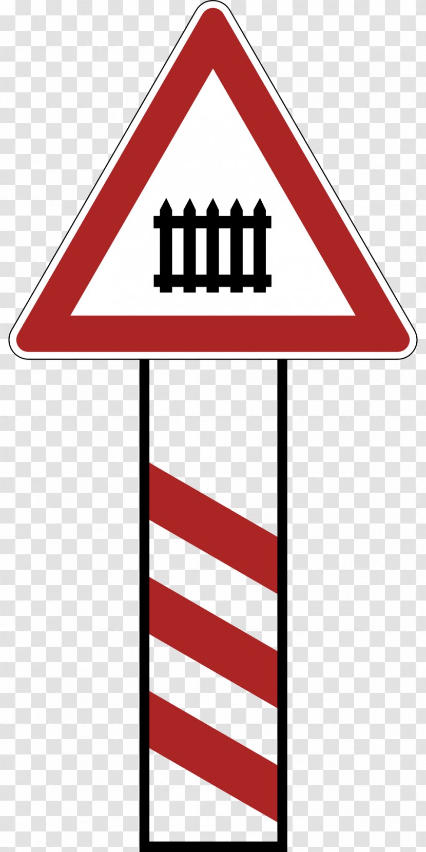 Germany Level Crossing Warning Sign Traffic Road - Lines Transparent PNG