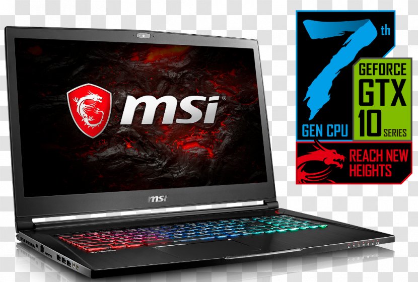 Laptop MSI GS73VR Stealth Pro Intel Core I7 Hard Drives - Terabyte Transparent PNG