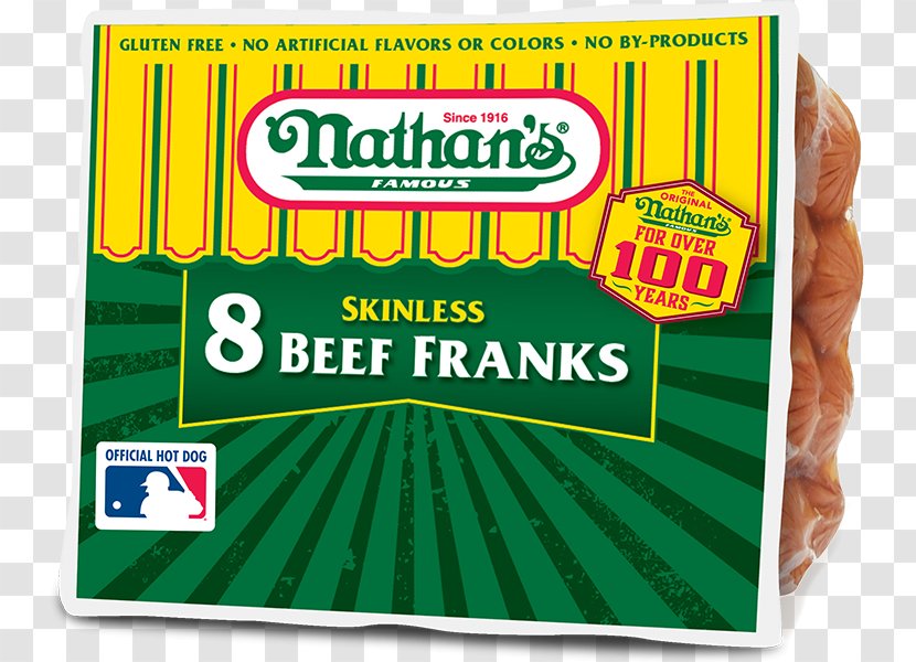 Hot Dog Nathan's Famous Barbecue Bacon Beef - Restaurant - Coney Island Transparent PNG