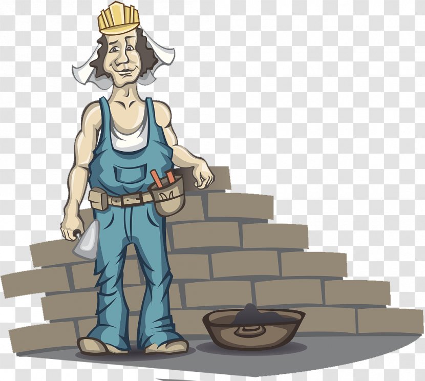 Brick Construction Worker Wall Illustration - Architectural Engineering - The Illustrator Piled Up Transparent PNG