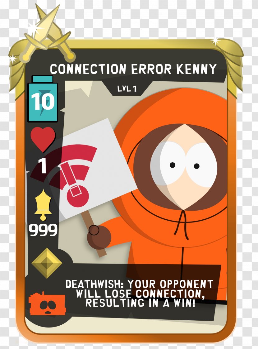 South Park: Phone Destroyer™ Kenny McCormick Eric Cartman Game Tweek Tweak - Playing Card - Towelie Transparent PNG