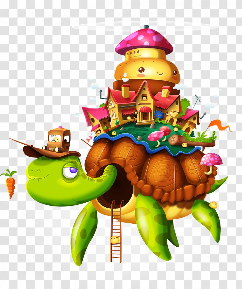 Cartoon Illustrator - Poster - Floating Island Transparent PNG