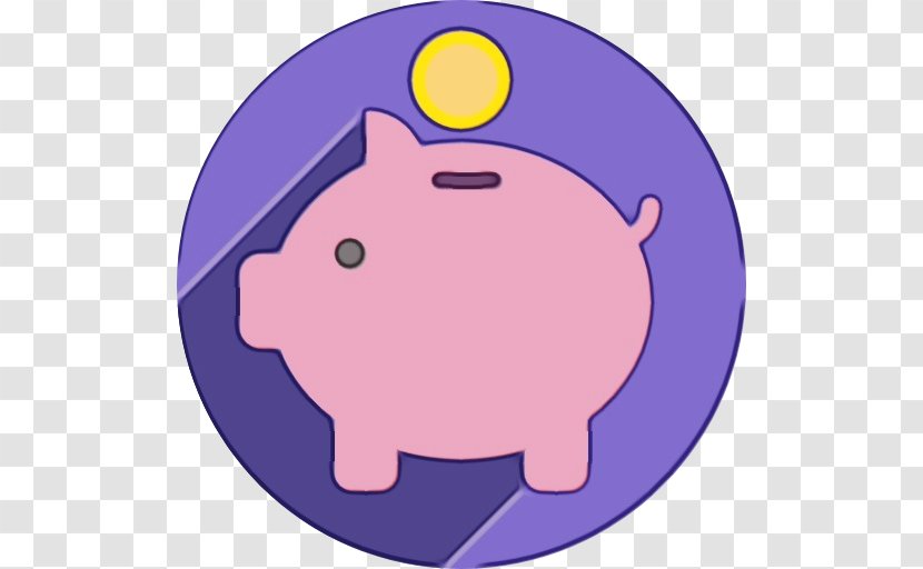 Watercolor Paper - Piggy Bank - Livestock Transparent PNG