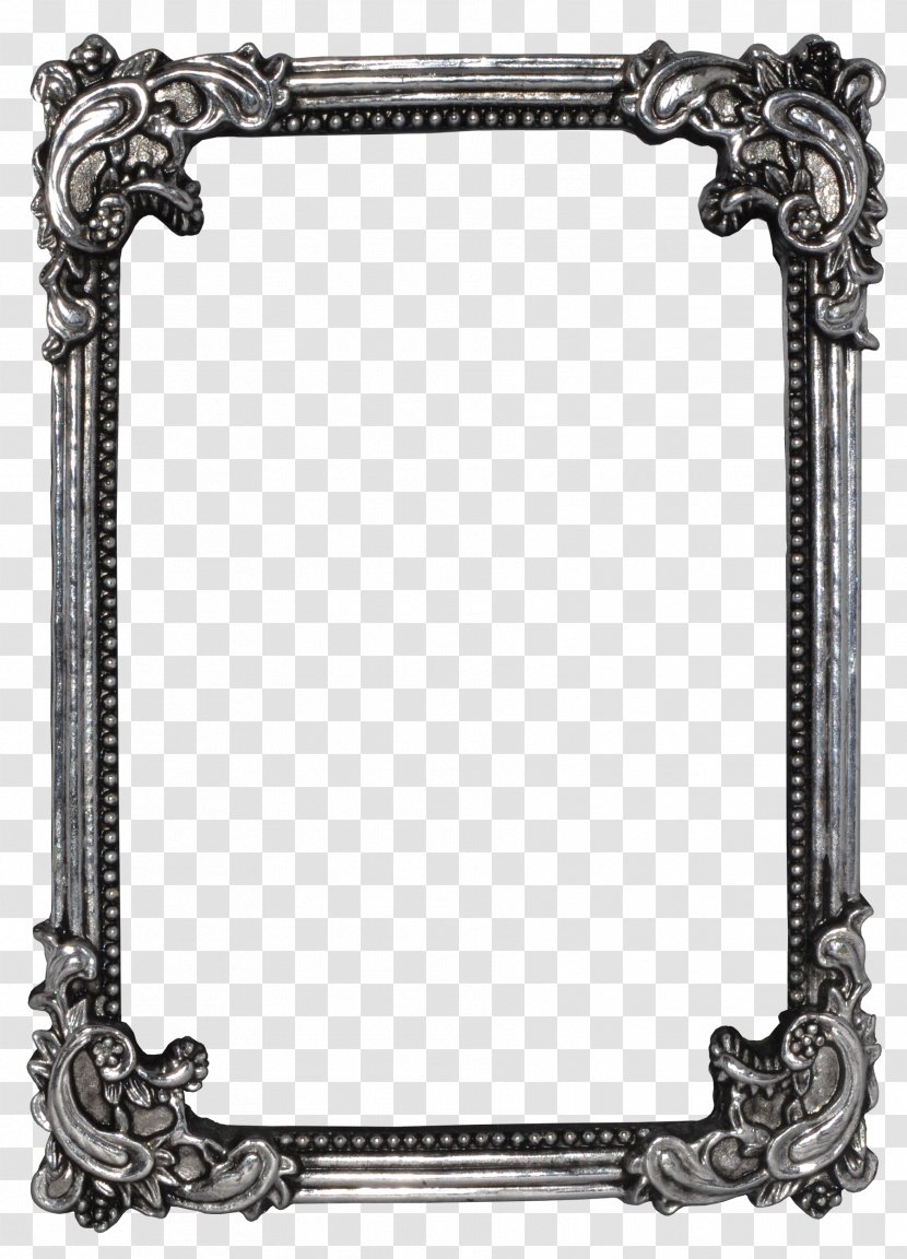 Picture Frames Digital Photo Frame Clip Art - Silver - Antique Transparent PNG