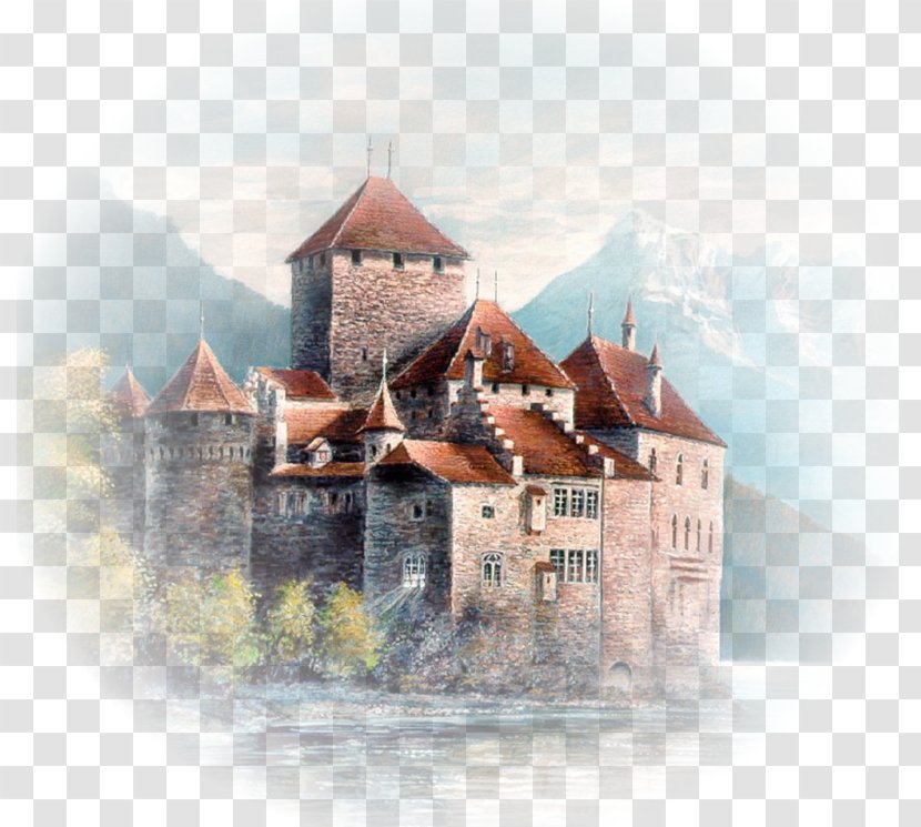 Castle Landscape Painting Architecture Château Transparent PNG