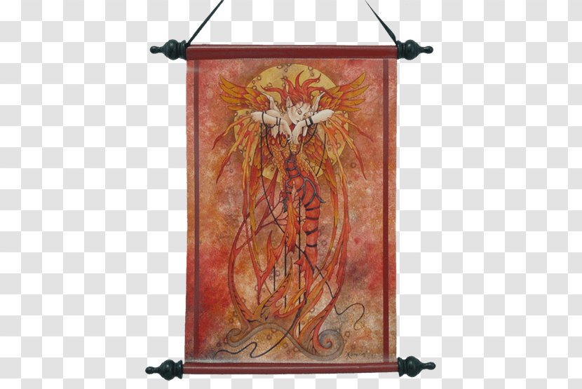 Canvas Hanging Scroll Phoenix Art Transparent PNG