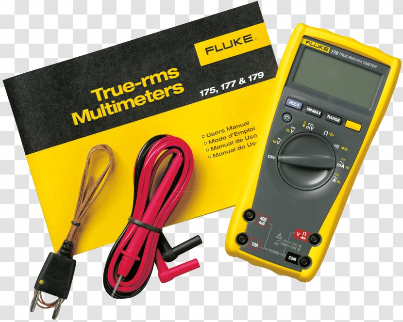 Digitalmultimeter Fluke Corporation True RMS Converter Electronic Test Equipment - Rms - Component Transparent PNG