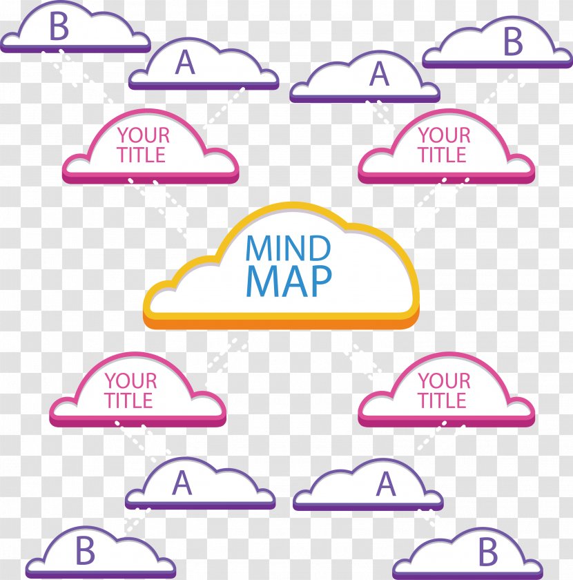 Icon - Purple - Color Cloud Brain Map Transparent PNG