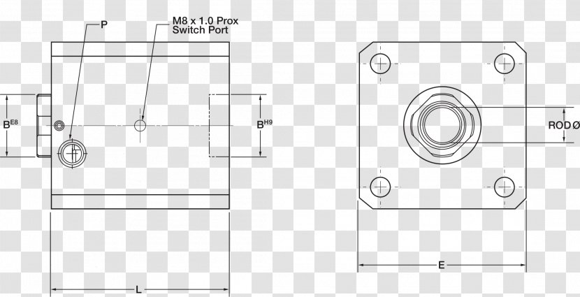 Technical Drawing Grease Fitting Diagram - Kegel Exercise Transparent PNG