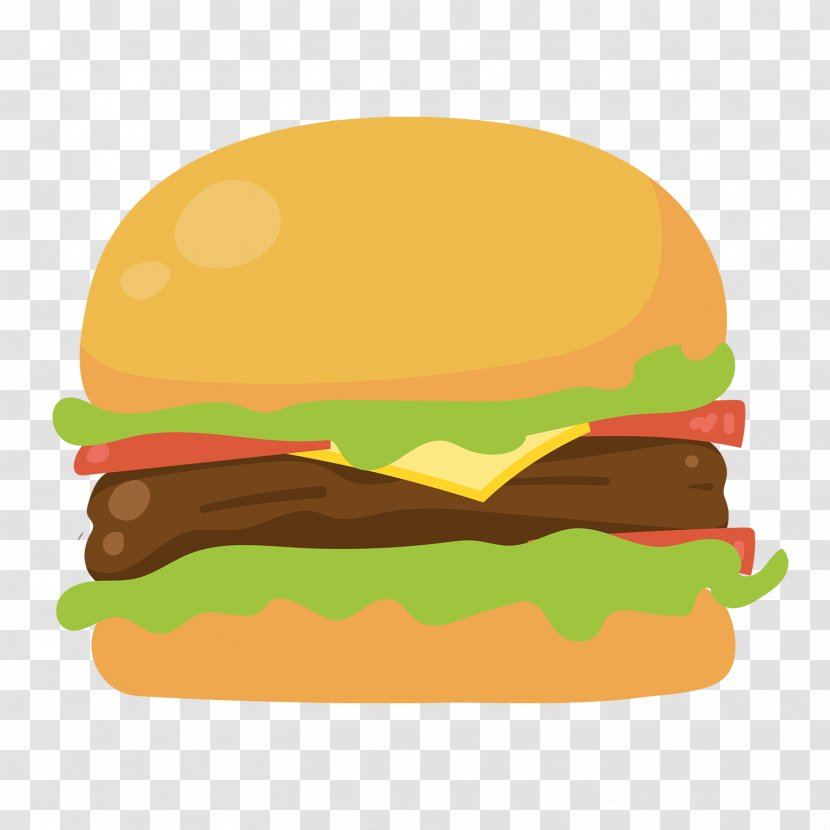 Cheeseburger Hamburger Fast Food Vector Graphics French Fries - Fold Transparent PNG