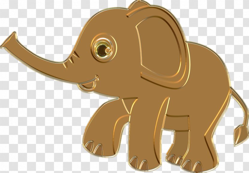 Indian Elephant African Gold Elephantidae Clip Art - Cartoon Transparent PNG