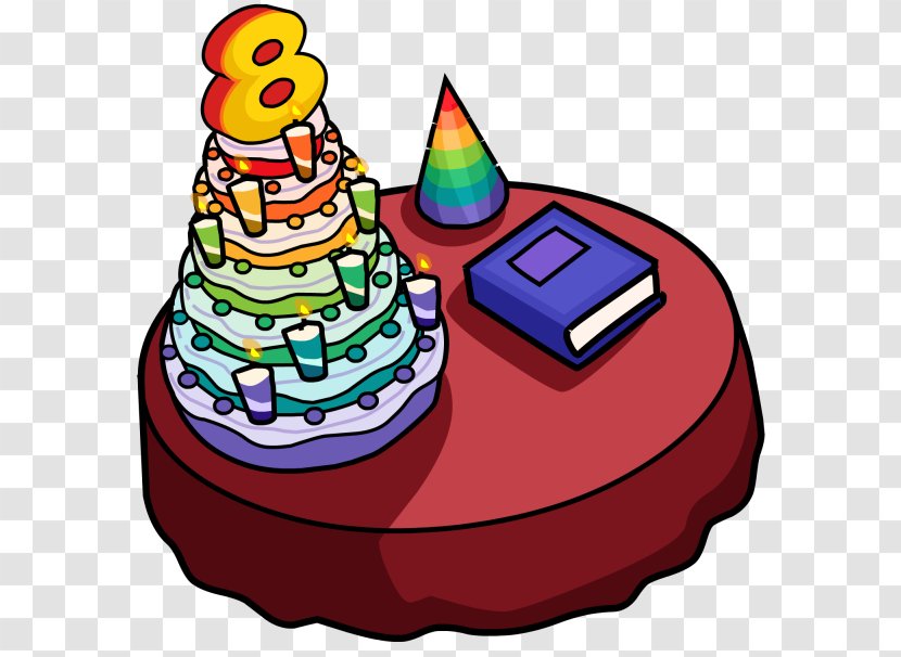 Club Penguin Party Anniversary Birthday Cake - Artwork Transparent PNG