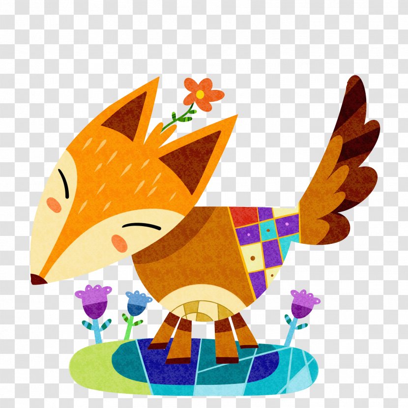 Canidae Clip Art - Sticker - Hand Painted Fox Transparent PNG