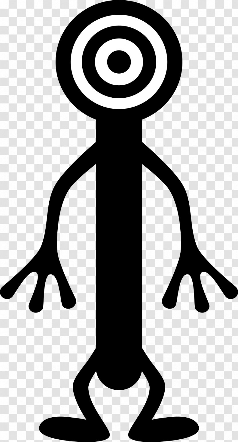 Black And White Monster Cartoon - Silhouette Transparent PNG