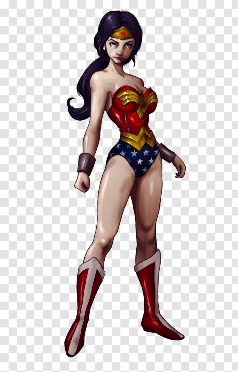 Superhero Figurine Cartoon - Wonder Woman Comic Transparent PNG