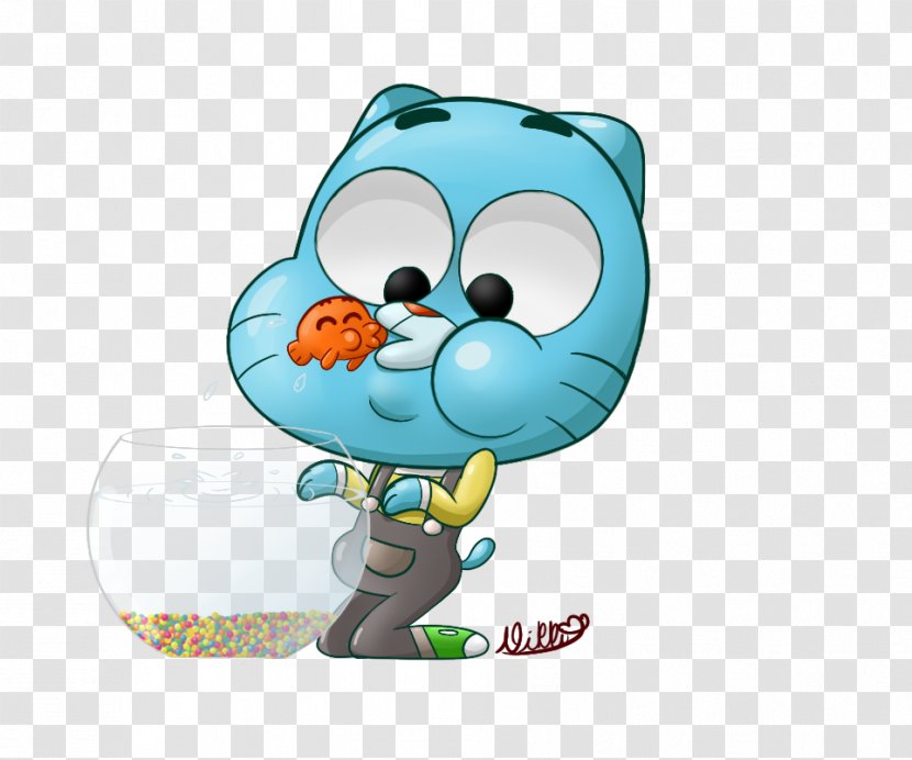 Gumball - Amazing World Of - Fictional Character Turquoise Transparent PNG