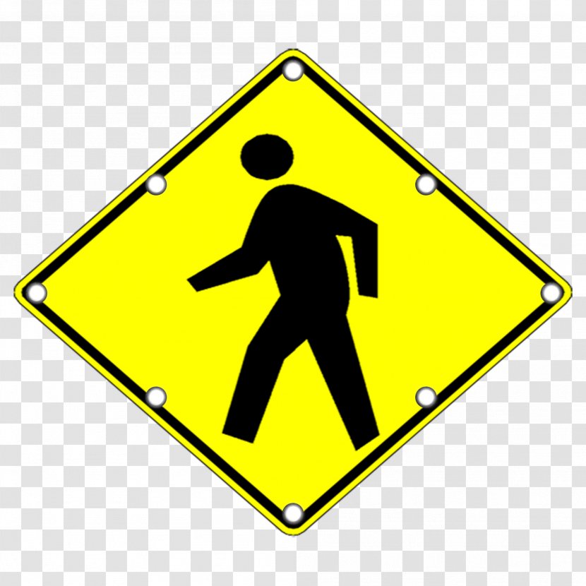 Pedestrian Crossing Warning Sign Traffic Manual On Uniform Control Devices - Signage - Road Transparent PNG
