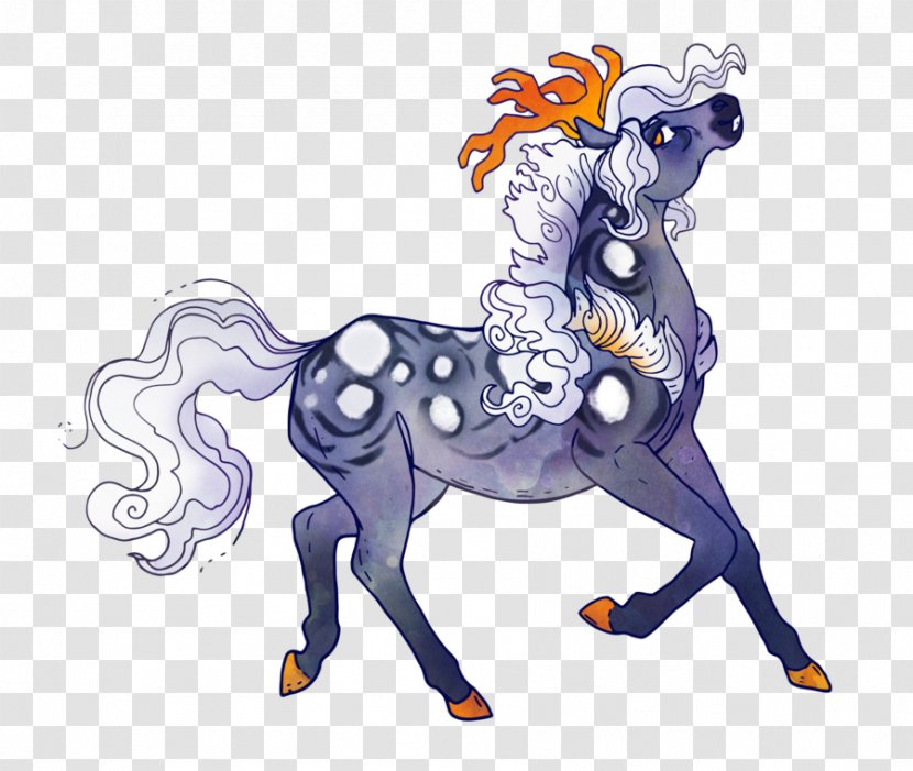 Pony Mane Unicorn Pack Animal - Watercolor Style Transparent PNG