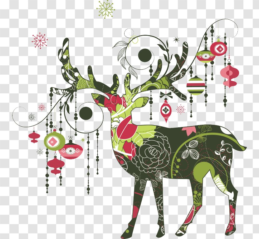Christmas Clip Art - Horse Like Mammal - Pattern Elk Transparent PNG