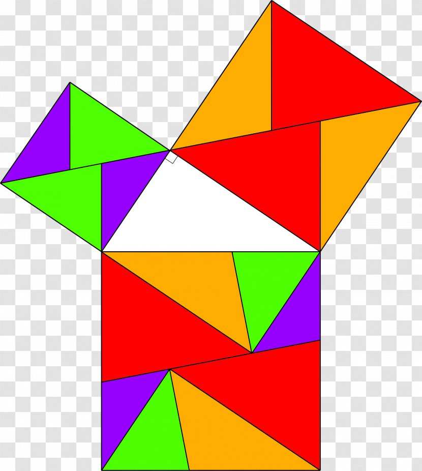 Pythagorean Theorem Triangle Mathematical Proof Hypotenuse - Area Transparent PNG