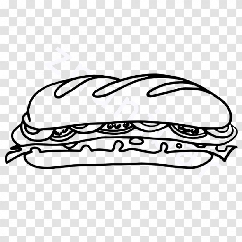 Peanut Butter And Jelly Sandwich Panini Submarine Subway - Area - Baguette Cartoon Transparent PNG