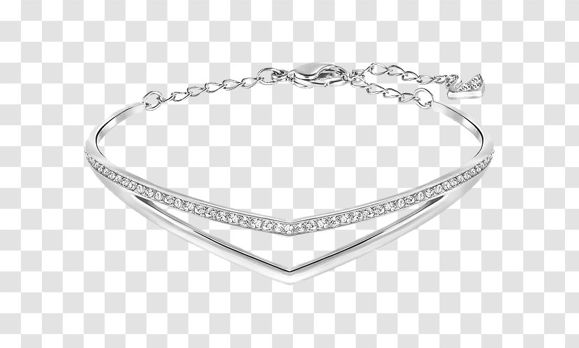 Earring Bracelet Swarovski AG Bangle Jewellery - Costume Jewelry - Platinum And Diamond Transparent PNG