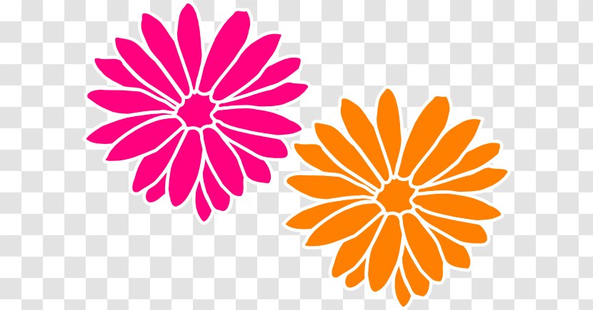 Pink Flowers Orange Clip Art - Flora - Dahlia Flower Vector Transparent PNG
