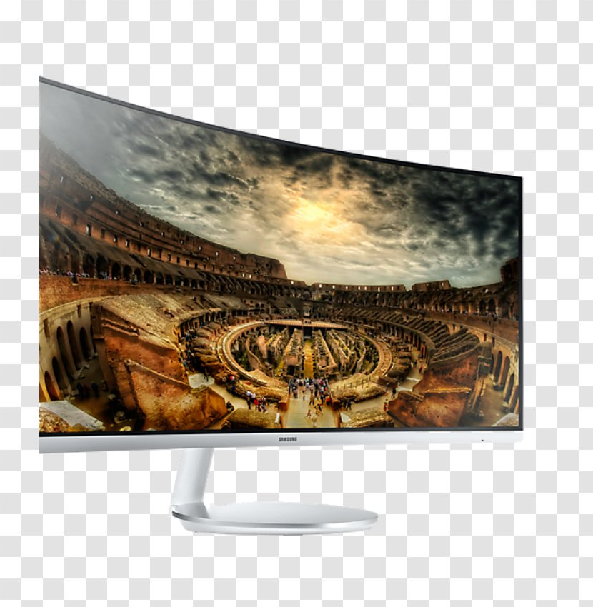 Samsung CF791 Computer Monitors 21:9 Aspect Ratio Quantum Dot Display - High-definition Buckle Material Transparent PNG